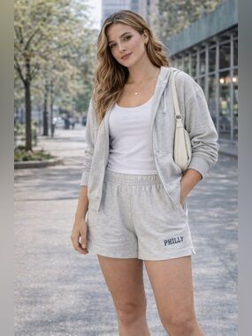 Brandy Melville Gray Philly Lounge Shorts One Size Casual Cozy